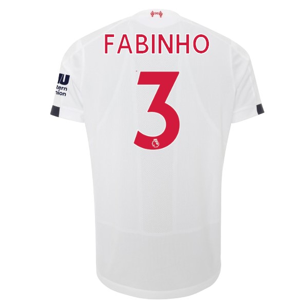 Camiseta Liverpool NO.3 Fabinho Replica Segunda Ropa 2019/20 Blanco